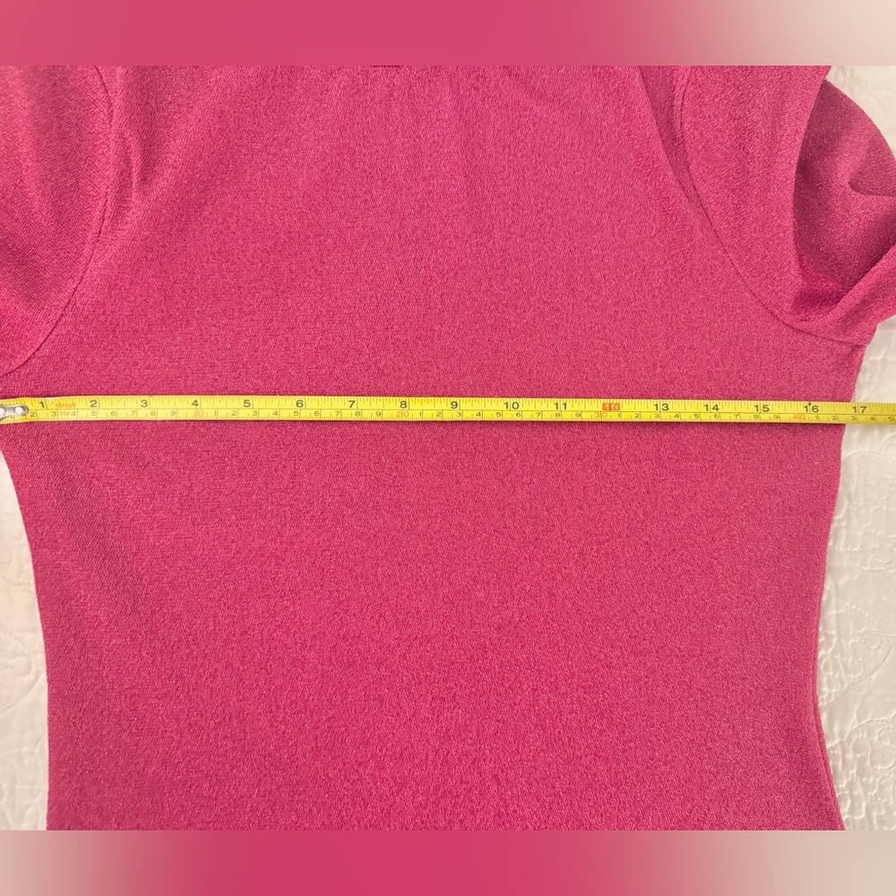 Tuckernuck Hyacinth House Pink Shimmer Elle Woods Turtleneck - Size Large - Picture 3 of 7